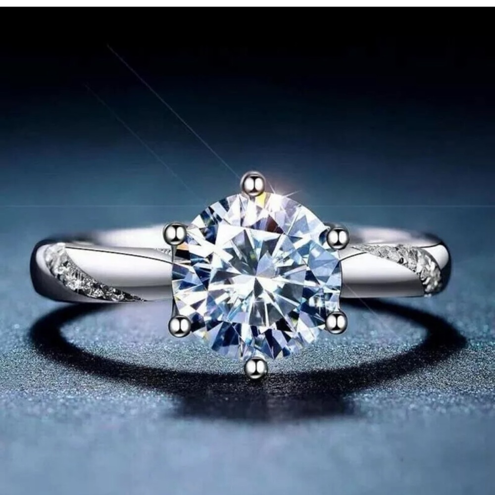 925 Silver Wedding Rings White Sapphire Rings
